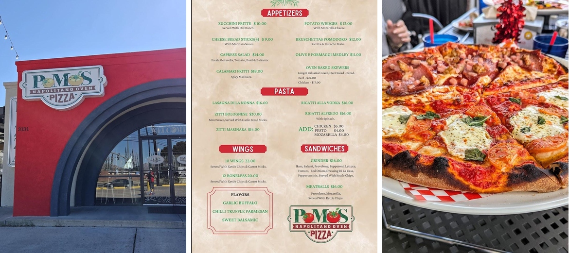 POMO'S Napolitano Oven Menu